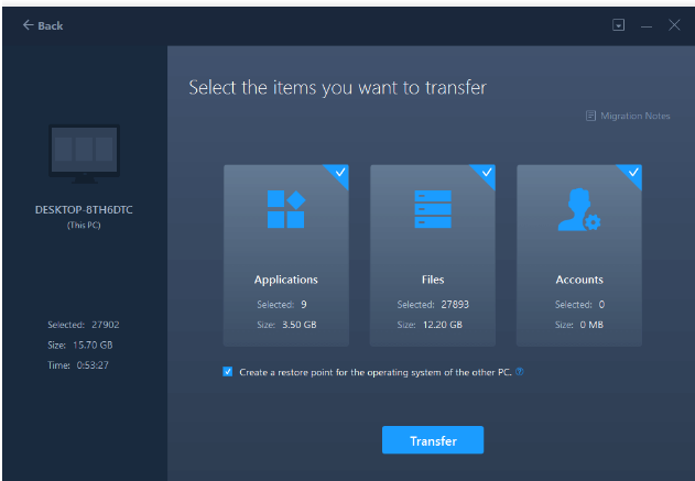 مراحل انتقال فایل ها بین دو لپ تاپ با استفاده از نرم افزار انتقال فایل